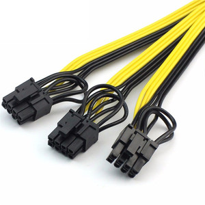 Câble d'alimentation pour carte graphique PCI-E PCIe PCI E, connecteur de carte vidéo, câble d'alimentation <span class=keywords><strong>HUB</strong></span>, terminal d'alimentation PSU vers 3 <span class=keywords><strong>Molex</strong></span> 8 broches (6+2) broches - Product Image 3