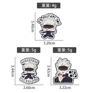 Broche de Metal con Personaje de Anime Divertido y Bonito, Lata Estilo <span class=keywords><strong>Manga</strong></span> en Blanco y Negro con Esmalte Suave para Regalos con Logotipo Temático, Venta Al por Mayor - Product Image 5