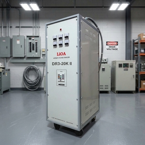 Regulador de Voltaje Automático Trifásico de Alta Calidad DR3-20KII 20kVA LiOA para Uso Comercial e Industrial - Product Image 1