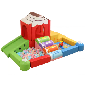 Escalera de escalada suave para Educación Temprana, combinación deslizante para bebés, PISCINA DE BOLAS suaves para interiores, patio de recreo para bebés, entrenamiento sensorial - Product Image 4