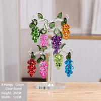 Ornement en verre cristal de grande taille en forme de vigne, décoration pour hall d'hôtel, hall d'entrée, maison, arbre fruitier artificiel, artisanat, cadeau