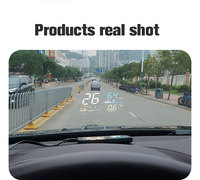 Afficheurs tête haute électroniques grand écran D5000 pour voiture, affichage LED HUD de vitesse, diagnostic universel OBDII, projection HUD