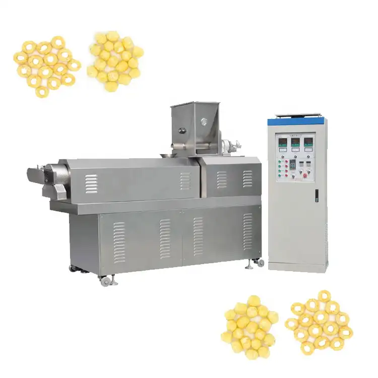 Automatic puffing food maize puffed rice corn puffs snack extruder machine