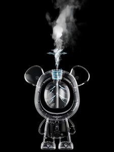 Portable Ultrasonic Humidifier with LED Light Mouse Design Tabletop <b>Aroma</b> <b>Diffuser</b> Rechargeable via Type-C for Household Use - Product Image 6