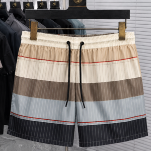 Shorts à carreaux pour hommes, motif personnalisé, vêtements de plage décontractés, mélange de coton, short d'été avec cordon de serrage, logo brodé, OEM ODM - Product Image 5