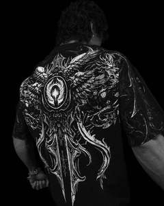 XIANGYU 2026 T-shirt <span class=keywords><strong>Uomo</strong></span> Oversize Viola Cotone Pesante Stile Gotico Streetwear per <span class=keywords><strong>Uomo</strong></span> <span class=keywords><strong>Abbigliamento</strong></span> <span class=keywords><strong>Dark</strong></span> Fantasy - Product Image 4