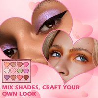 Palette de fards à paupières mignonne à 12 couleurs, expédition rapide, avec des finitions mates, scintillantes, nacrées et métalliques, maquillage des yeux hautement pigmenté