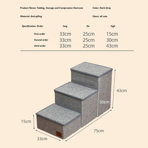 कुत्ते की बिल्ली के लिए फोल्डेबल पालतू जानवरों के लिए फोल्डेबल पालतू जानवर छोटे मध्यम कुत्ते के पालतू जानवरों की आपूर्ति के लिए पोर्टेबल रैंप - Product Image 5