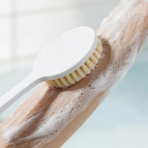 Bath Brush Soft Bristle Long Handle Oval Shape <b>Body</b> Scrubber Shower Back Scrubber Nylon PP Material - Product Image 4