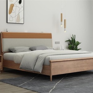 Cama Tapizada Moderna Minimalista Nórdica de Madera Maciza de Fresno de 1.8M para Dormitorio Principal - Product Image 2
