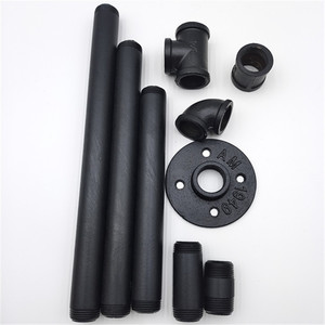 Wall Mounting Industrial Loft Design <strong>Black</strong> Sturdy Water Pipes Clothing <strong>Rack</strong> for Walk-in Wardrobe I Bedroom or <strong>Bath</strong> - Product Image 4