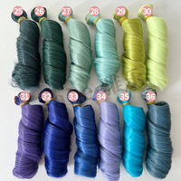 Wig Boneka Keriting Serat Tahan Panas BJD/SD 15cm Panjang 1 Meter Lebar, Jahitan Ganda Mesin, Gaya Alami