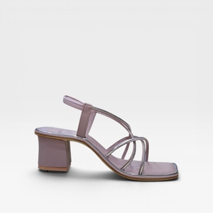 Sandales élégantes à talon carré et brides lavande pour femme, chaussures de mode à bout ouvert, idéales pour les soirées et le quotidien, talons confortables - Product Image 3