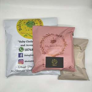 Sacs d'expédition en polyéthylène avec logo personnalisé imprimé en couleur pleine, motif blanc - Product Image 6