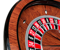 Roues de roulette de couleur rouge de casino de luxe de 32 pouces avec du bois massif de haute qualité pour le casino professionnel avec la boule de roulette gratuitement