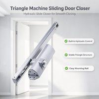 Ferme-porte hydraulique à glissière triangulaire pour porte à rainure en aluminium de devanture de magasin KFC, avec fonction maintien ouvert en option, capacité 85 kg, amortisseur de porte