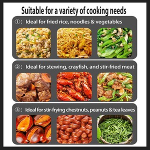 Machine à wok électrique automatique de qualité commerciale, robot de cuisson à tambour pour faire sauter les aliments, équipement de cuisson qui économise du temps et de la main-d'œuvre - Product Image 5