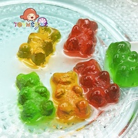 Bonbons gélifiés en forme d'ours multi-saveurs, enrobés de confiture sucrée au sirop de fruits