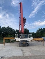 Camion pompe à béton diesel SANY 56m d'occasion avec moteur remis à neuf pour la construction de bâtiments de grande hauteur et de ponts