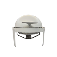 Chafing dish en acier inoxydable blanc, nouveau modèle, 201, capacité de 6 L, chauffage à l'alcool, poli miroir, design moderne, haute qualité