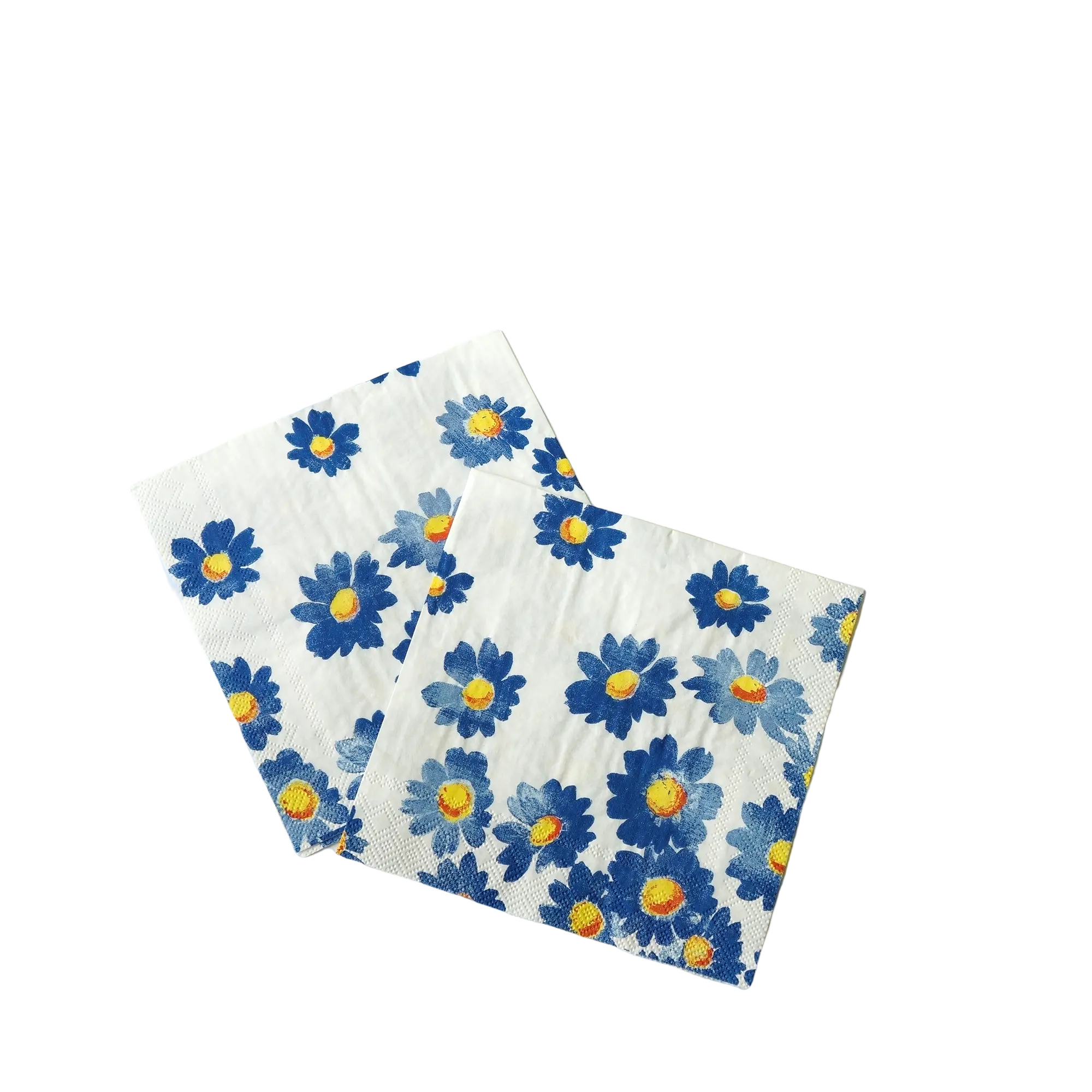 Ristorante usa e getta fiore blu all'ingrosso Decoupage colorato matrimonio personalizzato Cocktail tovaglioli di carta