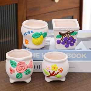 Nuevo kit creativo de grafiti de pintura DIY, pinta tu propia maceta, Kit de pintura DIY con pintura acrílica de <span class=keywords><strong>12</strong></span> colores, paleta de pinceles - Product Image 2