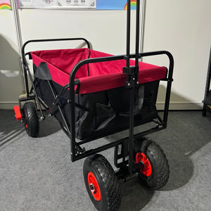 รถเข็นพับได้ขนาดใหญ่รถเข็นในสวนรถบรรทุกตกปลาพร้อมเบรกสำหรับตั้งแคมป์ชายหาด - Product Image 4