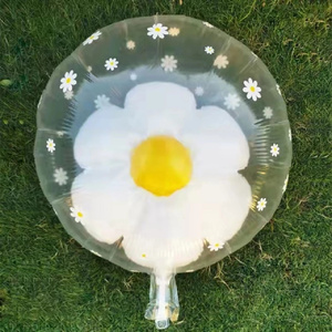 Ballons à hélium transparents en forme de marguerite, de tournesol et de frangipanier rouge, décoration de mariage, fête d'anniversaire, jouets pour enfants, fête prénatale - Product Image 3