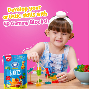 Amos 4D <span class=keywords><strong>yangyu</strong></span> Gummy khối 3D ngọt ngào cụm kẹo số lượng lớn mềm Jelly Halal Gummy kẹo bánh kẹo - Product Image 5