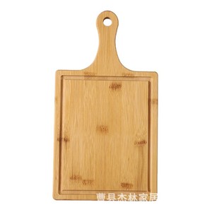Planche à découper en bambou avec poignée, en bois massif, rectangulaire, pour trancher steak, fruits, pain, légumes, utilisation en cuisine - Product Image 1