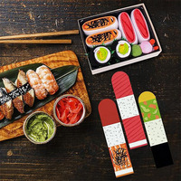 Boîte de chaussettes amusantes à thème sushi pour hommes, adolescents et garçons, chaussettes originales au design personnalisé, cadeaux