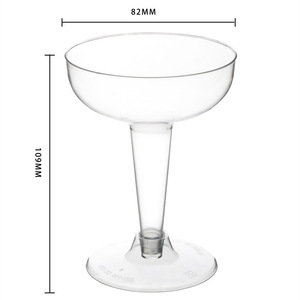 2 pezzi calice Margaret in vetro Martini monouso in plastica trasparente per occasioni di festa - Product Image 1