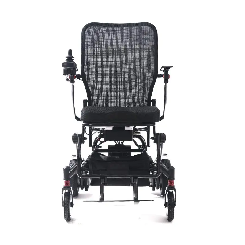 2024 nouveau fauteuil roulant électrique léger portable de scooter de mobilité de fibre de carbone de tendance avec le feu arrière pour le patient handicapé