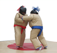 Jeux de sport gonflables de combat rembourrés costumes de sumo lutte pour enfants et adultes costume de lutte de sumo