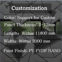 Panneau Composite en aluminium, 60 pièces, 3mm, 4mm, pour revêtement mural externe, face
