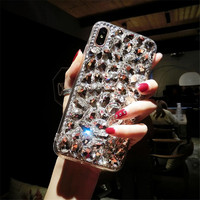 Convient pour Apple iPhone 13 14 15 oppo vivoX90 samsung Huawei Phone Case Luxury Rhinestone TPU Shell Covers