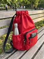 Sac à dos décontracté à cordon de serrage, impression de logo personnalisée, séparation sec-humide, imperméable, léger, 20L, polyester, unisexe