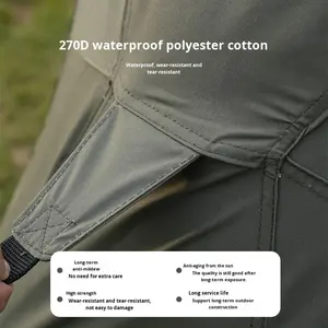 Wow Tente Dôme Gonflable de Luxe Moderne Sur Mesure à Ouverture Rapide, Abri Portable pour <span class=keywords><strong>Camping</strong></span>, Protection Solaire et Imperméable - Product Image 4