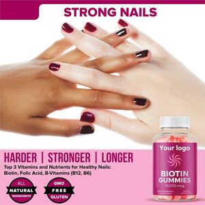 2022 Hete Verkoop Biologische Veganistische Biotine Gummies Private Label Multivitamine Voor Haar Huid Nagels Schoonheidsproduct In Gummy Candy Dosering - Product Image 4