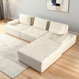 Divano Moderno in Schiuma Compressa per Soggiorno, Design Moderno a 3 Posti, Imballaggio Sottovuoto, Arredamento Modulare dalla Cina - Product Image 4
