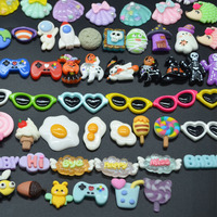 Kawaii platte dierenfiguurtjes (kat, beer, konijn) van hars, mini cartoon charmes, harde nagelkunst, strikjes, haarspeldjes, DIY accessoires, cadeaus
