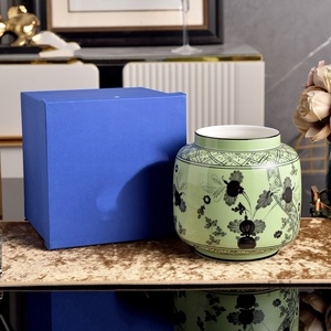 Italian style Large & <b>Small</b> Contemporary Porcelain Flower Pots for Home Decor-Luxury Tabletop Lantern <b>Vase</b> - Product Image 3