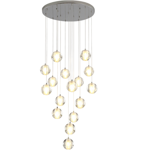 Moderne Decoratie Hanger Verlichting Trap Lampen Luxe Global Crystal Ball Bellen Led Opknoping Licht - Product Image 3