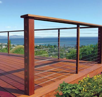 Poteau de garde-corps en câble sur mesure avec balustrade en câble métallique pour la rénovation de l'extérieur des escaliers et des porches