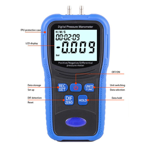 Manometer <span class=keywords><strong>Professional</strong></span> Barometer Differenz druck messer Dual Port Gasdruck prüfer - Product Image 5