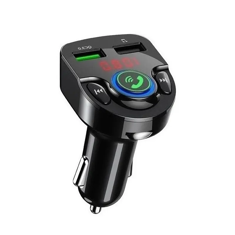 GXYKIT QC3.0 cargador de coche receptor de Audio estéreo V5.0 inalámbrico Bluetooth coche transmisor FM Dual USB y ranura para tarjeta TF REPRODUCTOR DE MP3 para coche