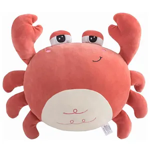 Uhome sevimli yengeç Plushie hayvanlar ev dekor çocuklar doğum günü hediyeleri için turuncu dolması yengeç peluş oyuncak