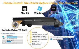 OFIYAA P2PRO Màn Hình Chia Ba Màn Hình Cho Máy Tính Xách Tay 13.3 ''-16.5'' Màn Hình Hiển Thị Mở Rộng - Product Image 3