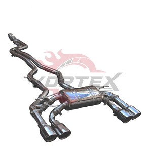 Système d'échappement sport Vortex SS304 Valvetronic Catback compatible avec BMW F87 M2 N55 3.0T 2014-2018, silencieux de performance avec embouts quadruples. - Product Image 3