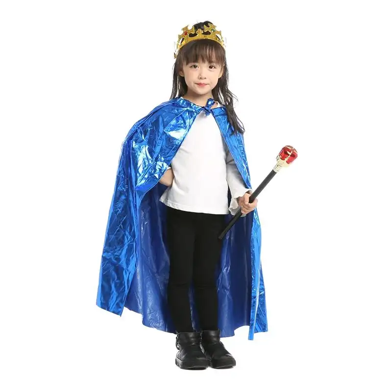 Kids Sequin Fashion Princess Party Costume Halloween Witch Wizard Cloak Cape Cosplay Costume